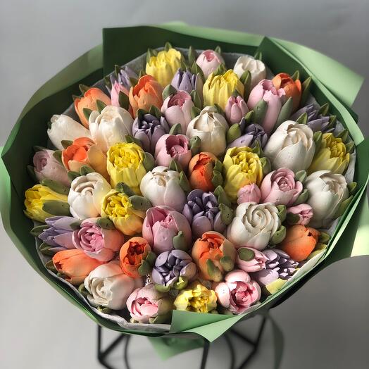 Зефирные тюльпаны (30 см)