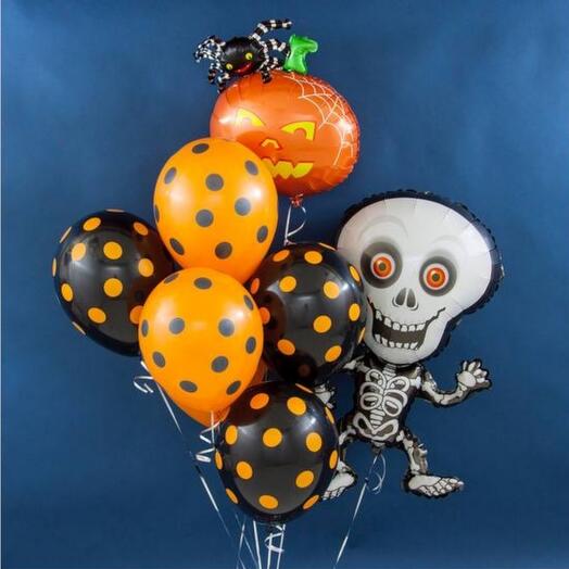 Гелиевые шарики на хэллоуин Halloween 8 шт