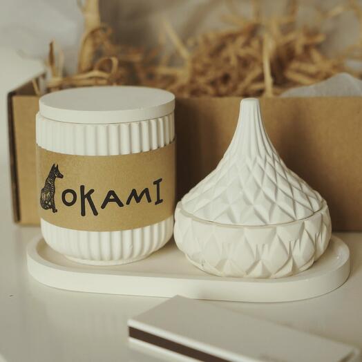 Подарочный бокс аромасвечей Okami