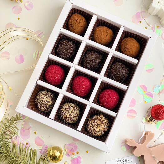 Трюфелі цукерки 12 штук асорті смаків