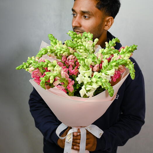 19 - Pink and White Snapdragon Bouquet