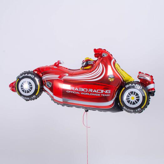 Bola de papel de aluminio " Coche rojo-deportivo "