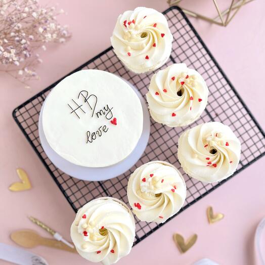 Подарочный набор бенто с капкейками для любимого, любимой, мужа, девушки, парня, папы, брата, подруги, день рождения