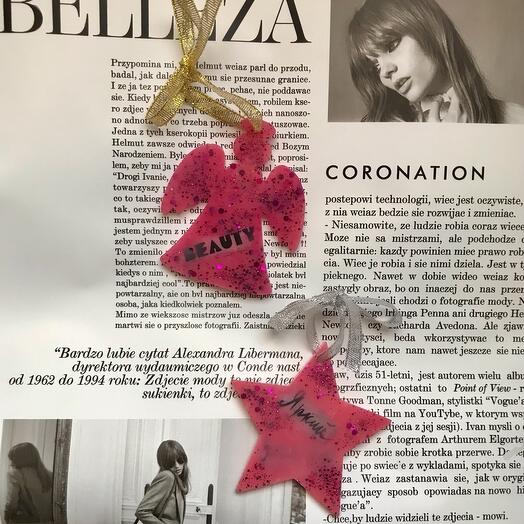Conjunto de juguetes de Navidad de resina epoxi "Shine"