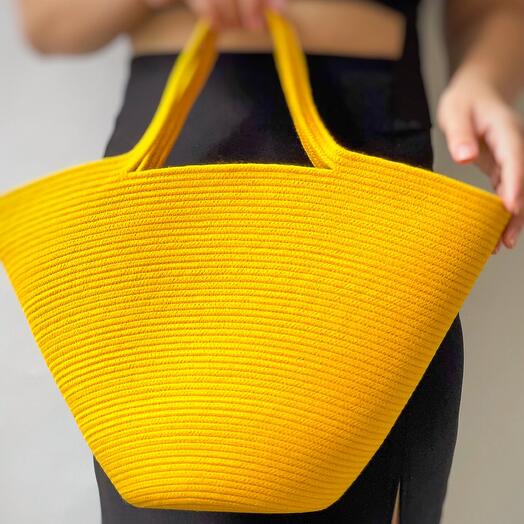 Сумка шоппер из хлопкового шнура