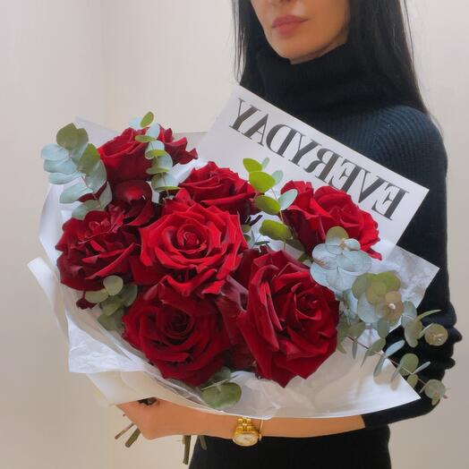 Французские розы Бордовые розы