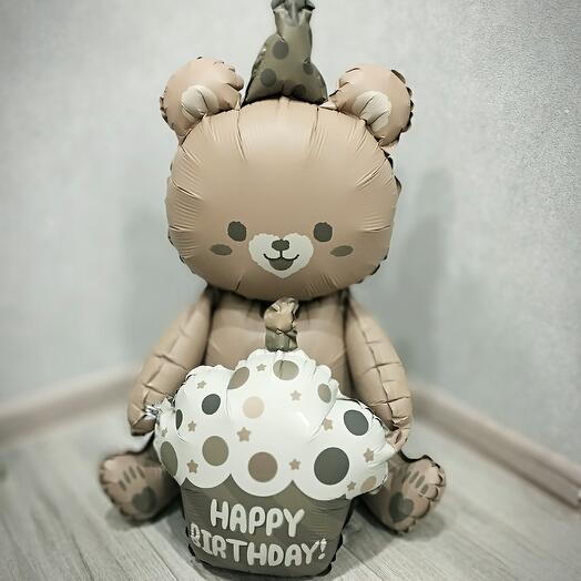 Шар «Мишка Happy birthday»