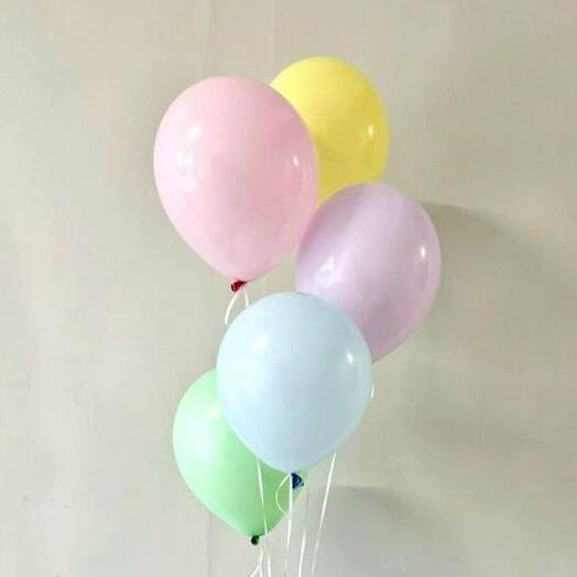 Воздушные шары 5шт, нежны сет шаров