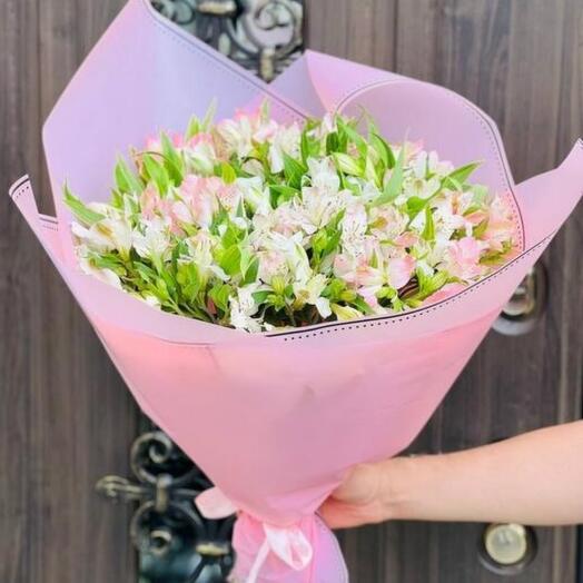 Alstroemeria flowers in a delicate bouquet