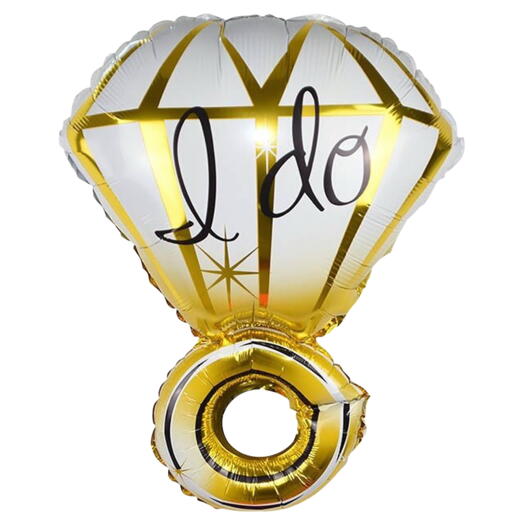 Воздушный шар гелий кольцо «I DO золото. Helium foil balloon I DO gold ring