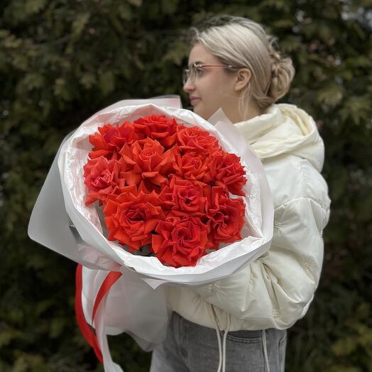 11 французких красных роз Нина