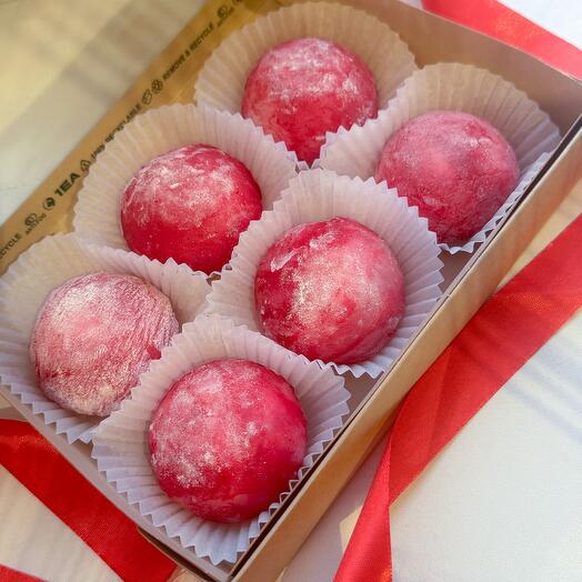 Mochi "frambuesa-vainilla" 6 piezas