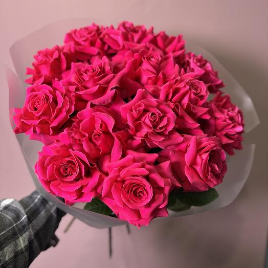 Букет из 15 пионовидных роз Фул Монти