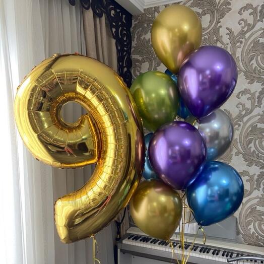 Любая цифра и 9 шаров