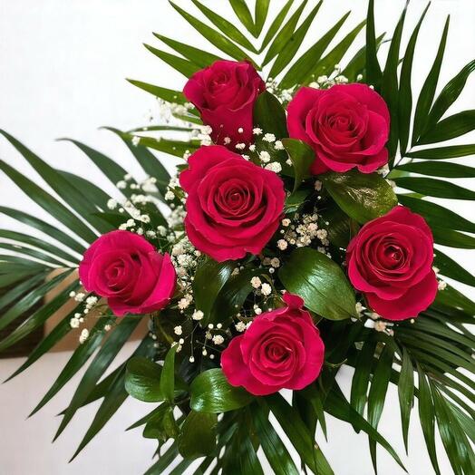 Ramo de rosas fucsias
