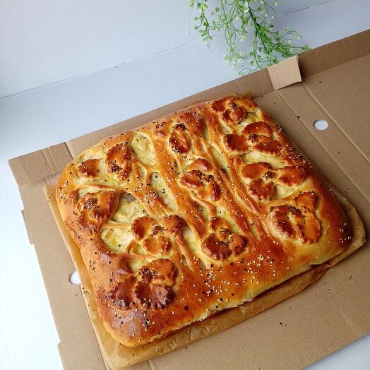 Пирог с курицей и картошкой и грибами