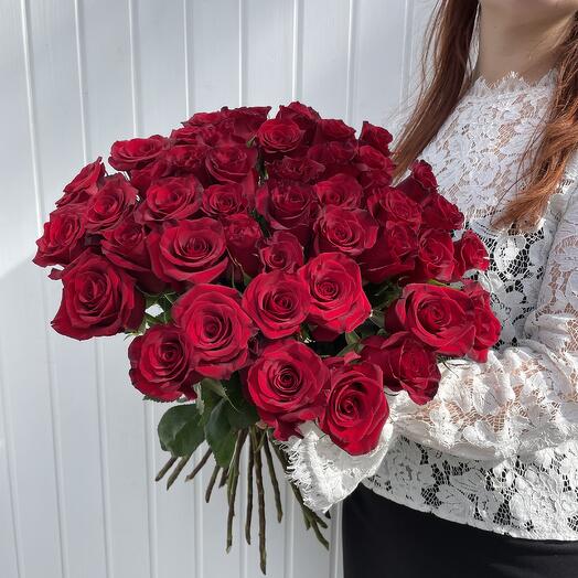 Букет из 45 красных роз Эквадор