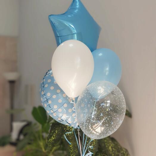 Шары воздушные голубые