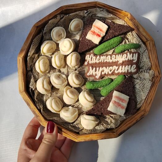 Набор  с шоколадными пельмешками Настоящему мужчине