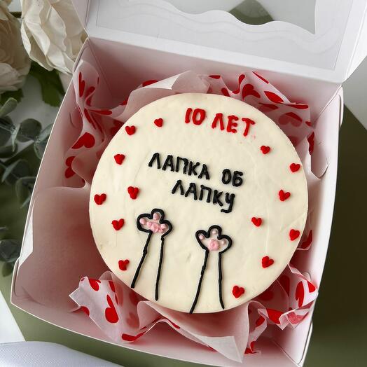 Бенто торт 10 лет лапка об лапку