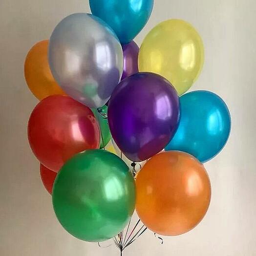 15 шаров металлик