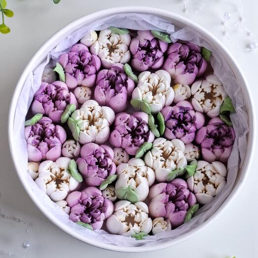 Коробка Зефирные тюльпаны