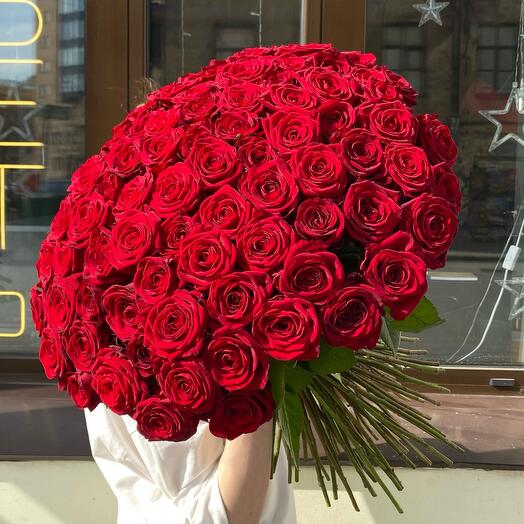 Букет 101 роза 60 см