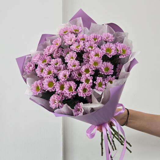 Букет из кустовых хризантем сантини 🌷Росси пинк