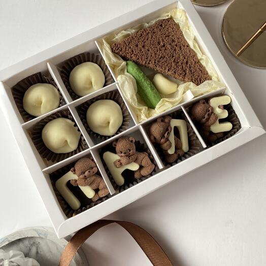 Подарок папе, шоколадные пельмени из шоколада