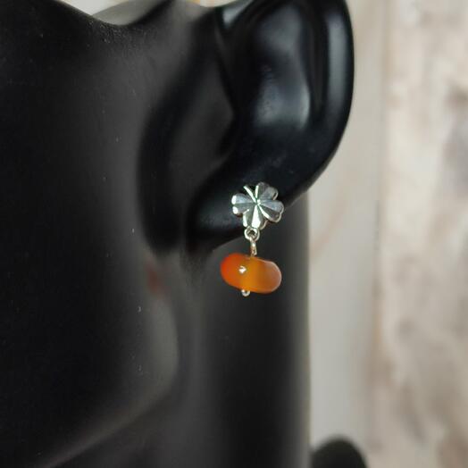 Серьги из сердолика