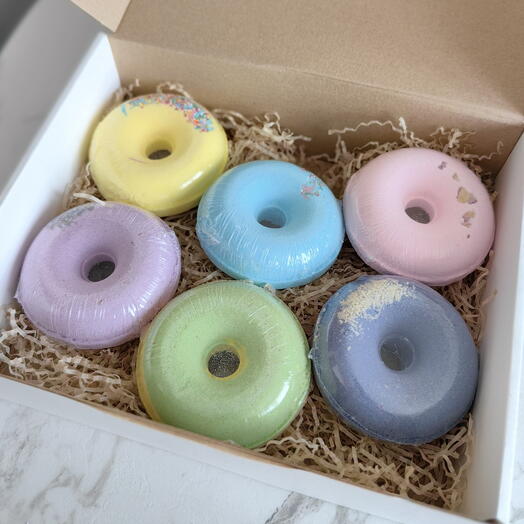 Набор бомбочек для ванны в форме пончика 🍩