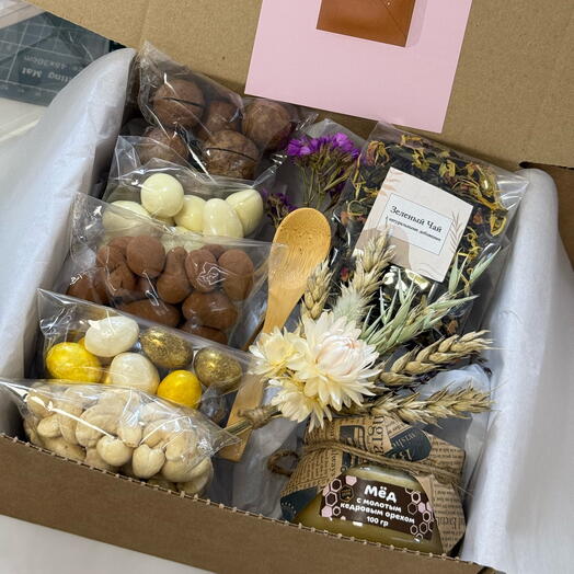Set de regalo con nueces y té