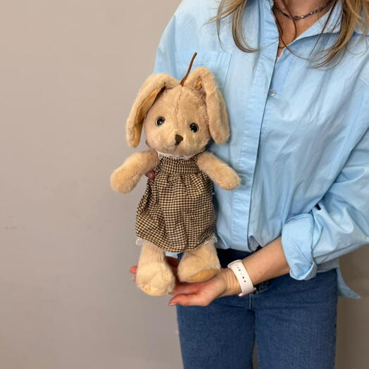 Зайчик в клетчатом сарафане