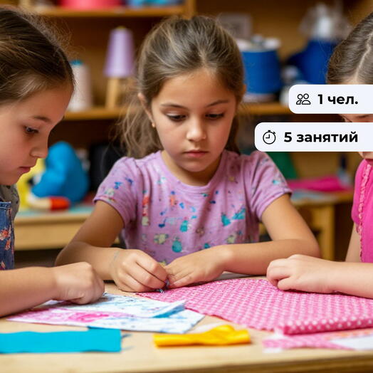 Радость в стежках. Детский курс занятий по шитью