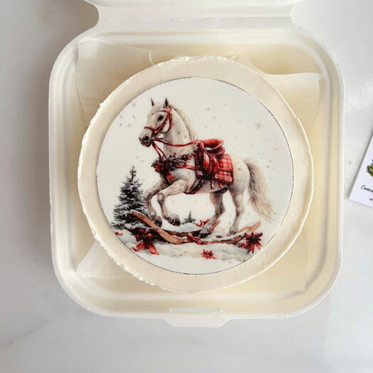 Бенто торт « лошадь» на Новый год и Рождество