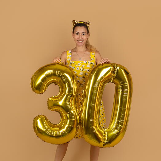 Воздушный шар Цифра 40"/102см - 2шт. Цифры на выбор