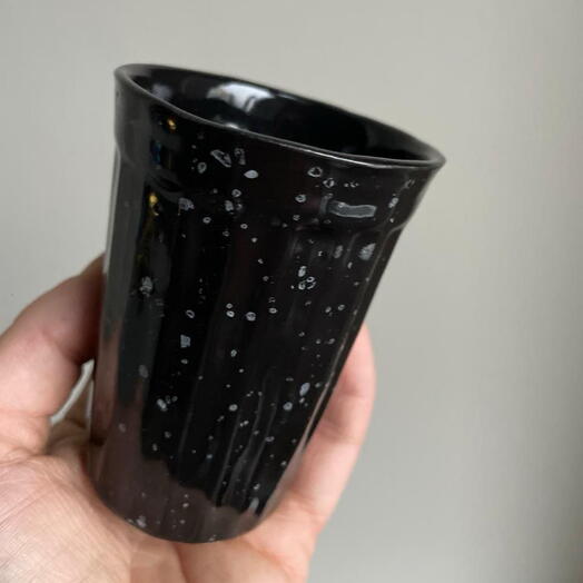 Стакан керамический  черный