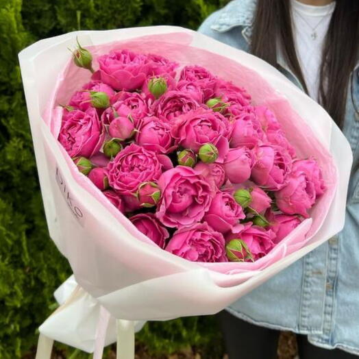 Хит🔥Букет из 9 премиальных кустовых пион роз