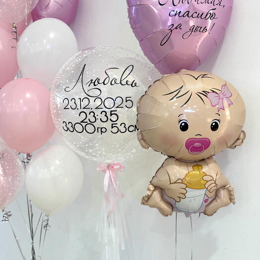 СЕТ 5 из шаров с гелием на выписку
