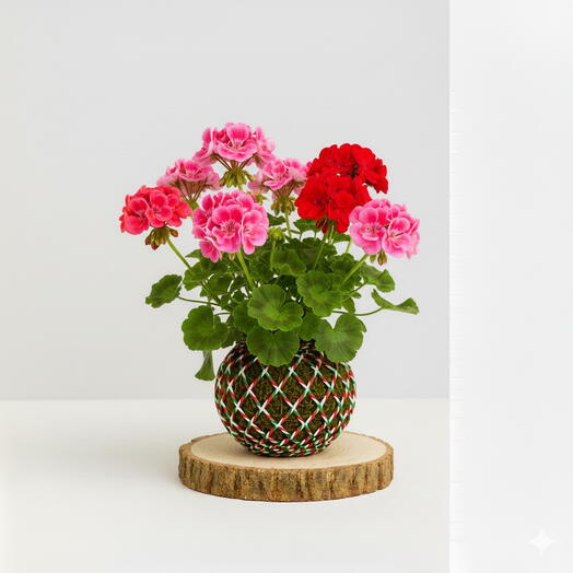 Kokedama Geranium