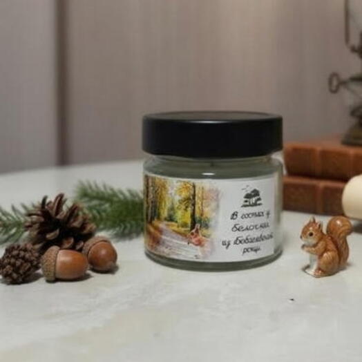 Свеча «В гостях у белочки из Бобачевской Рощи»