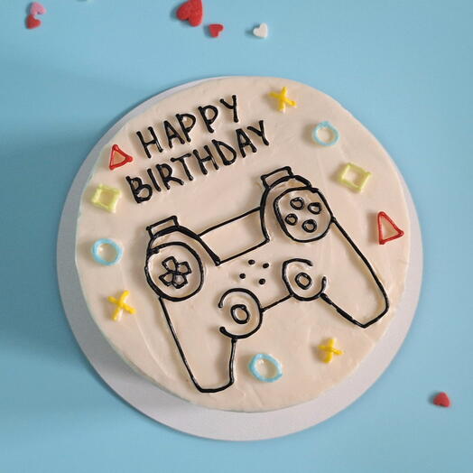 Торт 700 гр Happy Birthday с геймпадом парню, мальчику, мужчине