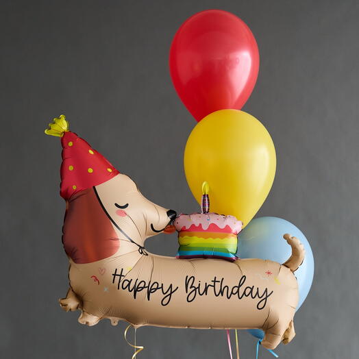 Набор шаров «Милая собачка на День Рождения»