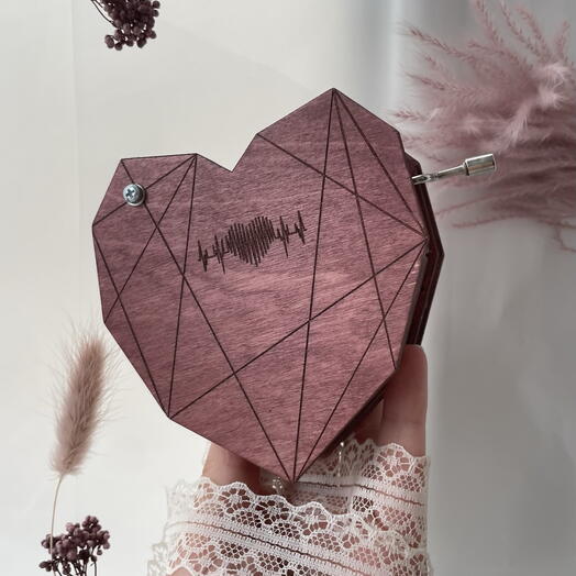 Музыкальная шкатулка -Fly me to the moon с лавандой | Подарок для любимой девушки