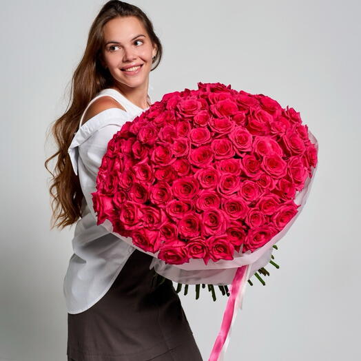 💞101 невероятная роза, свежая поставка