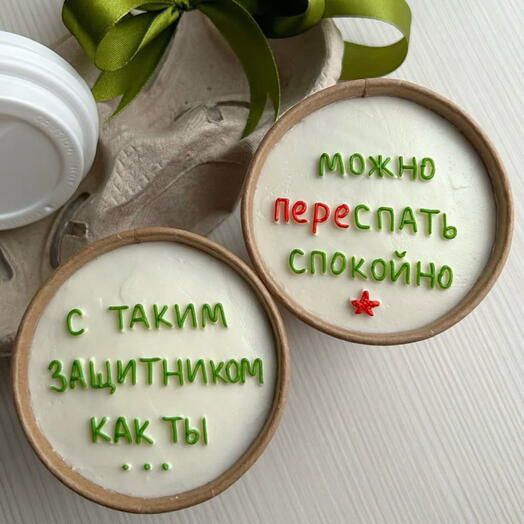 Торт в стакане «23 февраля»