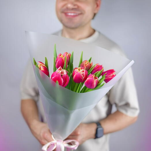 Тюльпаны пионовидные 9 шт Колумбус / Columbus