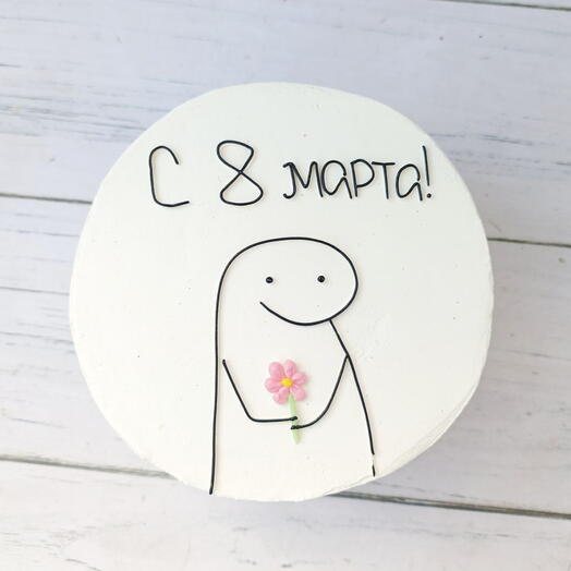Бенто-торт мемчик с цветочком🌷 на 8 марта