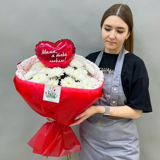 Букет Красное сердце