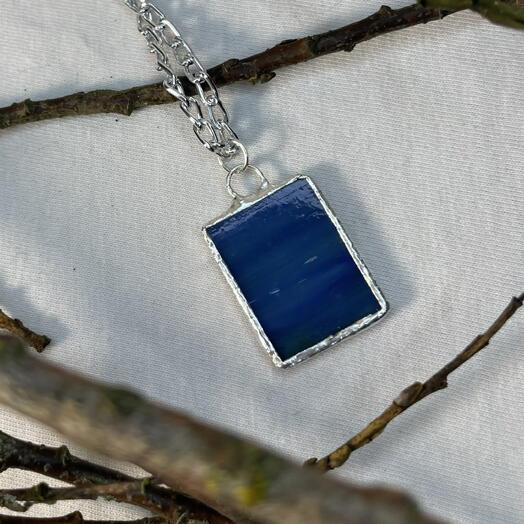 Подвеска в технике Тиффани «Океанская волна» в классическом стиле